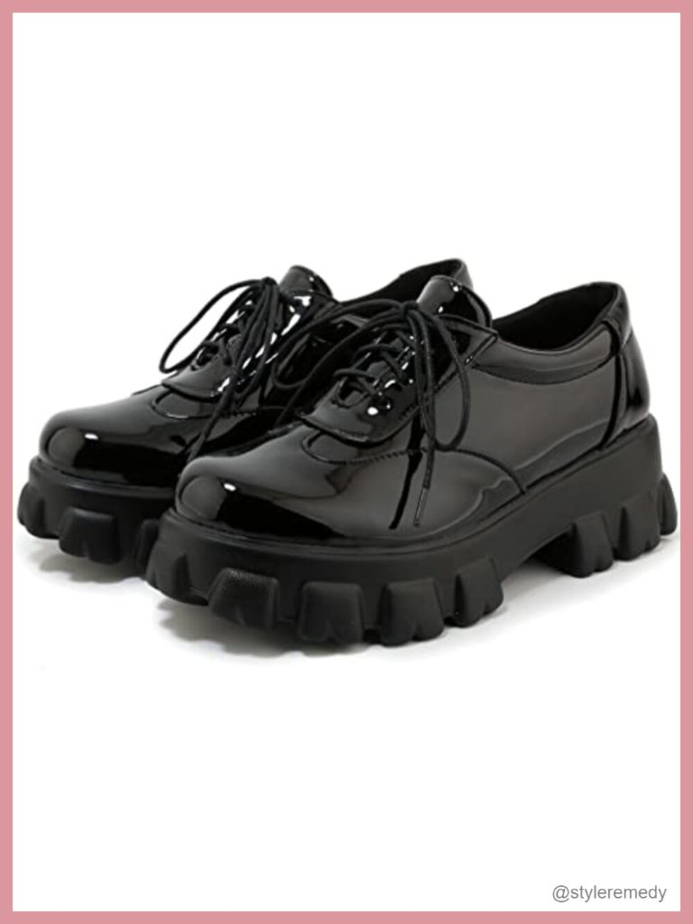 Chunky Platform Loafers Goth Oxfords Women's 2.36" Heel Patent Leather